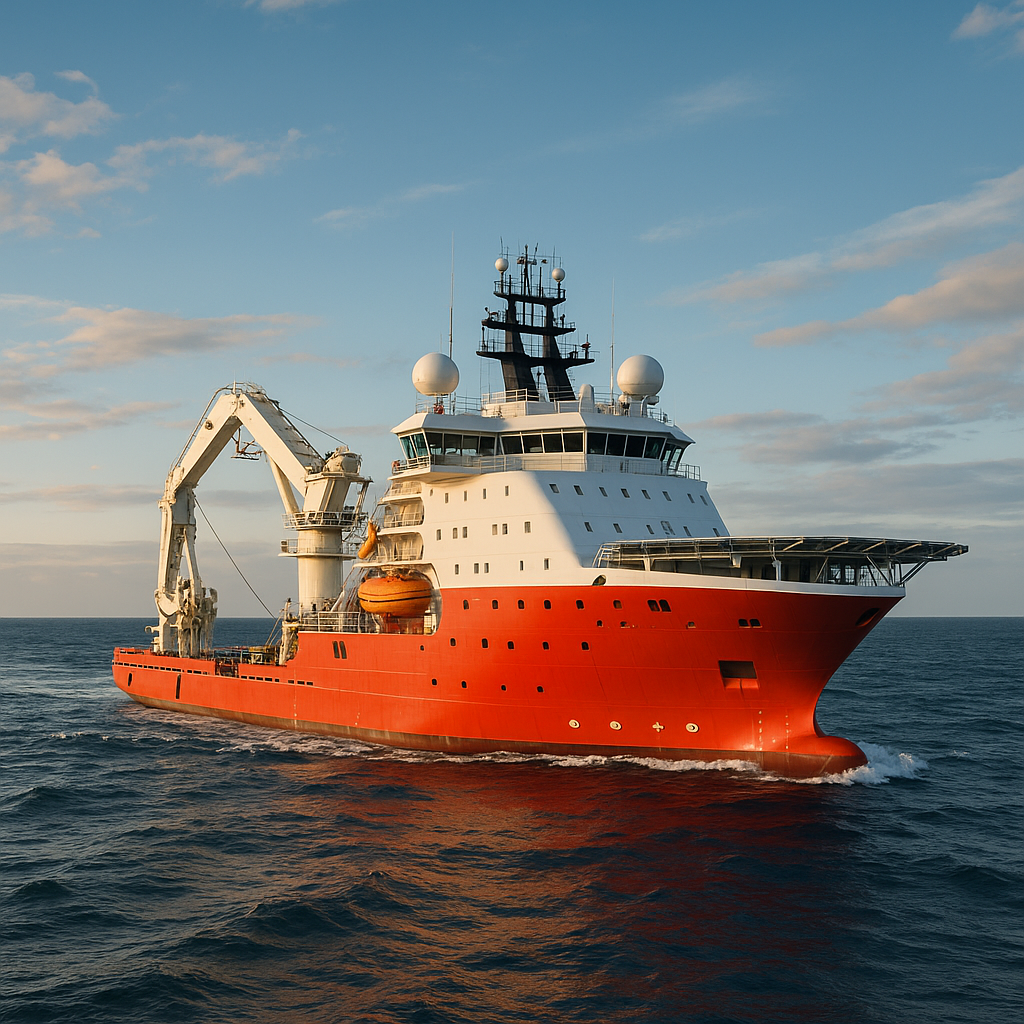 Ocean operations vessel at sea